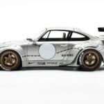 Porsche 911 993 RWB Silver Phantom Édition Asie GT Spirit 1:18