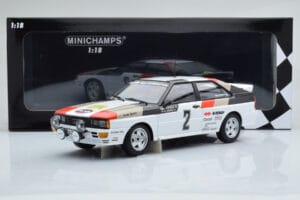 Audi Quattro Audi Sport #1 H. Mikkola / A. Hertz Winners International Swedish Rally 1981 Minichamps 1:18 155811102 Métal Mou — image 6 sur 6