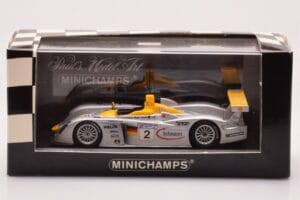 Audi R8 Infineon #2 L. Aiello / R. Capello / Pescatori 2nd Place 24 Hours of Le Mans 2001 Minichamps 1:43 400011202 Métal Mou — image 4 sur 4