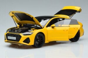 Audi RS7 C8 Sportback Jaune Vossen Rims Édition Limitée Kengfai 1:18 VAKF-0335 Métal Moulé — image 2 sur 8