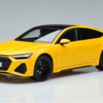 Audi RS7 C8 Sportback Jaune Vossen Rims Édition Limitée Kengfai 1:18 VAKF 0335 Métal Moulé