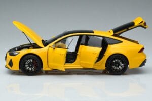 Audi RS7 C8 Sportback Jaune Vossen Rims Édition Limitée Kengfai 1:18 VAKF-0335 Métal Moulé — image 4 sur 8