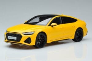 Audi RS7 C8 Sportback Jaune Vossen Rims Édition Limitée Kengfai 1:18 VAKF 0335 Métal Moulé