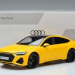Audi RS7 C8 Sportback Jaune Vossen Rims Édition Limitée Kengfai 1:18 VAKF 0335 Métal Moulé - image 8 of 8