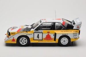 Audi Sport Quattro S1 E2 #4 S. Blomqvist / B. Cederberg Rally 1000 Lakes 1985 IXO 1:18 18RMC161A Métal Moulé — image 3 sur 6