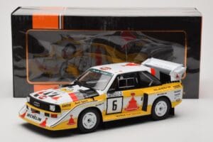 Audi Sport Quattro S1 E2 #6 H. Mikkola / A. Hertz Rally 1000 Lakes 1985 IXO 1:18 18RMC161B Métal Moulé — image 6 sur 6