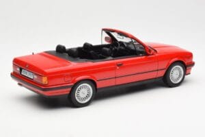 BMW 318i E30 Cabriolet Rouge Norev 1:18 183210 Métal Moulé — image 2 sur 6
