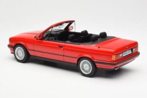 BMW 318i E30 Cabriolet Rouge Norev 1:18 183210 Métal Moulé — image 5 sur 6