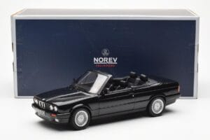 BMW 325i E30 Cabriolet Noir Métallique Norev 1:18 183211 Métal Moulé — image 6 sur 6