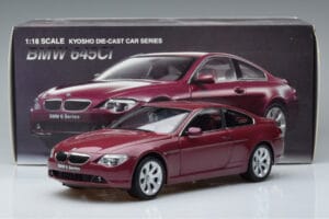 BMW 645Ci E63 Rouge Foncé Kyosho 1:18 08701CR Métal Moulé — image 7 sur 7