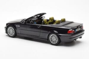 BMW M3 E46 Cabriolet Noir Kyosho 1:18 80430024431 Métal Moulé — image 7 sur 8