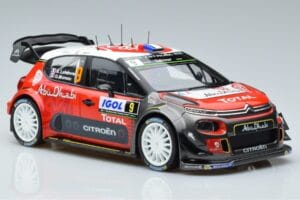 Citroen C3 WRC #9 S. Lefebvre / G. Moreau Tour de Corse 2017 Norev 1:18 181633 Métal Moulé — image 4 sur 6