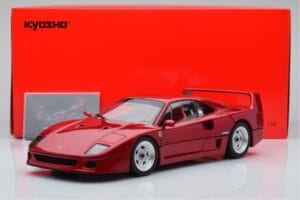 Ferrari F40 Rouge Métallisé Asia Exclusive Kyosho 1:18 08416RM-G Métal Moulé — image 14 sur 14