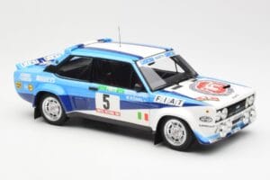 Fiat 131 Abarth #5 Team Fiat Works Rally Portugal 1980 Kyosho 1:18 08376A Métal Moulé — image 6 sur 8