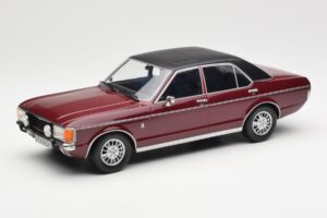 Ford Granada Mk1 Rouge Foncé Métallisé Noir Mat MCG 1:18 MCG18393