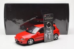 Honda Civic EG6 VTEC Rouge LCD 1:18 LCD18018-RE Métal Moulé — image 11 sur 11