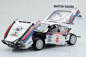 Lancia 037 Martini #8 A. Bettega / M. Perissinot Safari Rally 1985 Kyosho 1:18 08306J Métal Moulé — image 2 sur 8