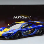 McLaren P1 GTR Bleu Avec Rayures Jaunes AUTOart 1:18 - image 7 of 7