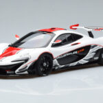 McLaren P1 GTR Blanc Brillant Avec Rayures Rouges AUTOart 1:18