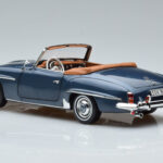 Mercedes 190 SL W121 Roadster Bleu Norev 1:18 - image 7 of 8