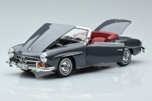 Mercedes 190 SL W121 Roadster Gris Norev 1:18 183402 Métal Moulé — image 2 sur 8