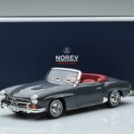 Mercedes 190 SL W121 Roadster Gris Norev 1:18 183402 Métal Moulé - image 8 of 8