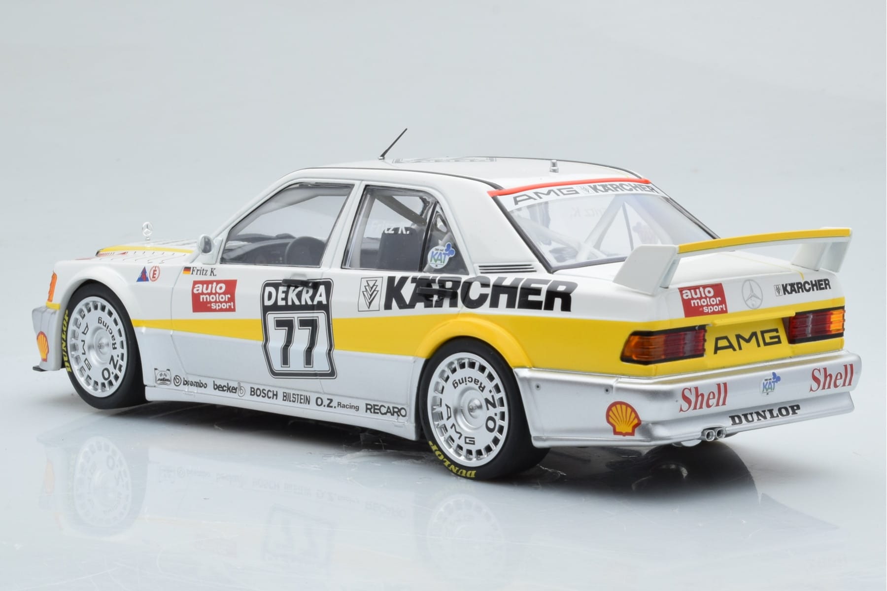 Mercedes 190E 2.5-16 W201 EVO 1 Karcher #77 F. Kreutzpointer Team AMG-Mercedes DTM 1990 Minichamps 1:18 155903677 Métal Moulé — image 5 sur 6