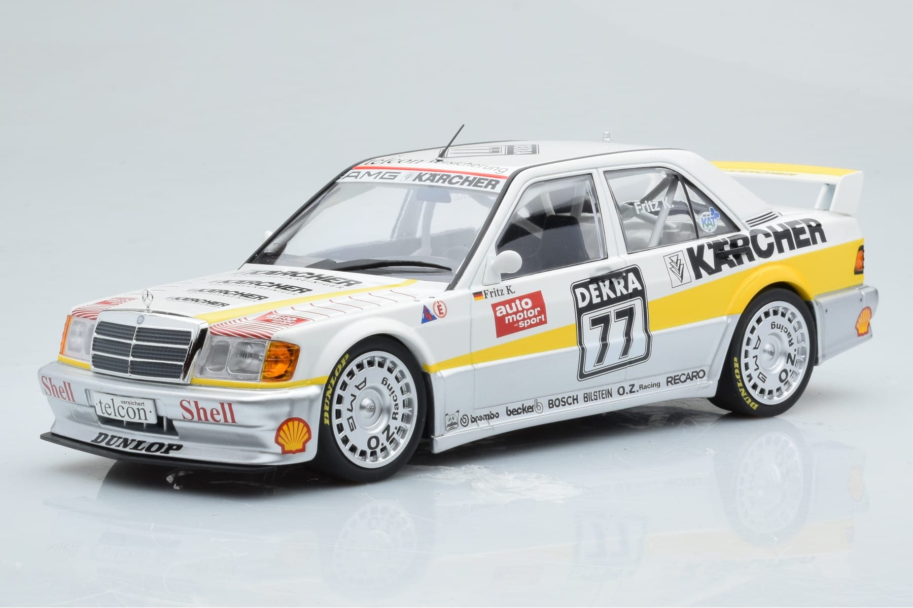 Mercedes 190E 2.5-16 W201 EVO 1 Karcher #77 F. Kreutzpointer Team AMG-Mercedes DTM 1990 Minichamps 1:18 155903677 Métal Moulé