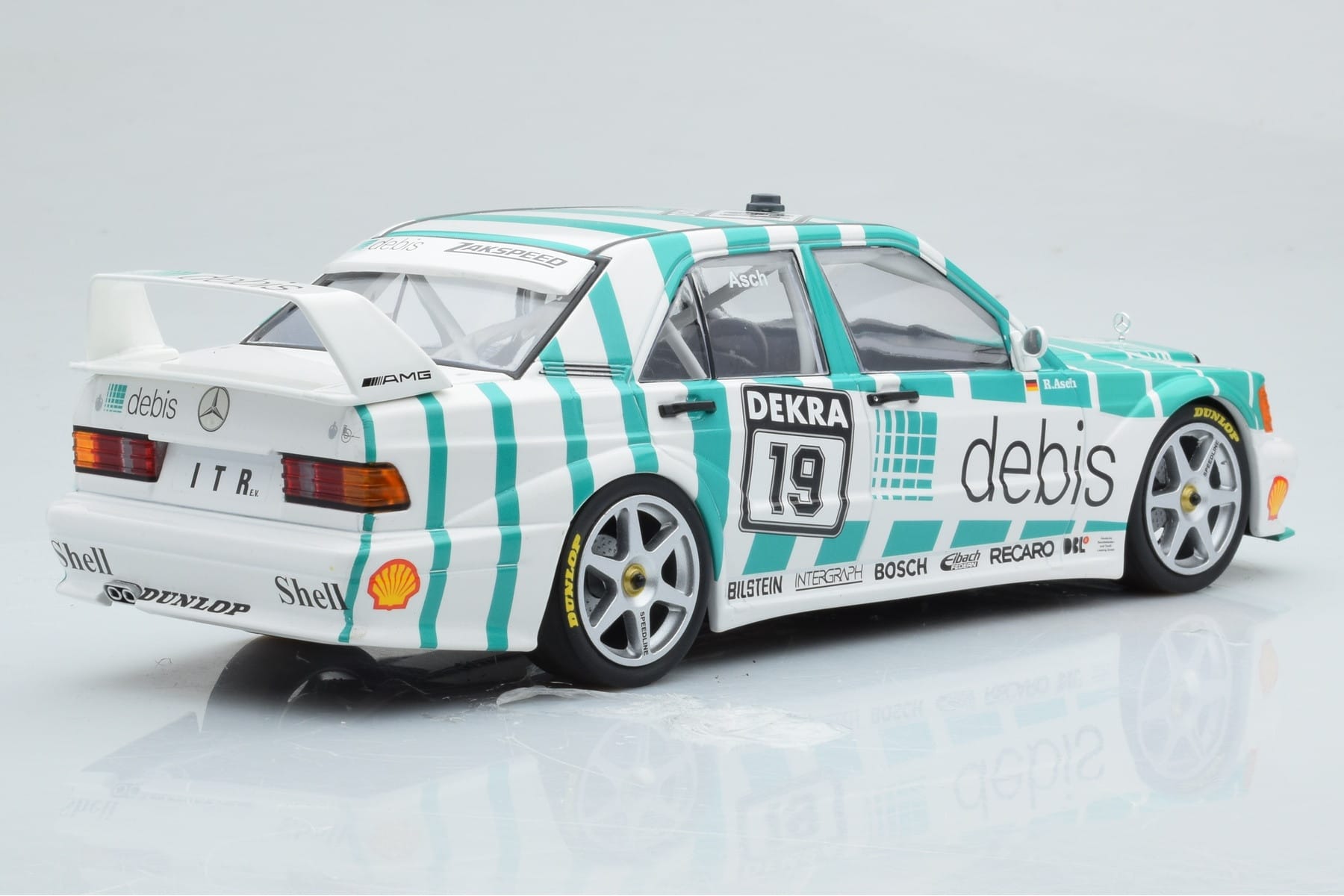 Mercedes 190E 2.5-16 W201 EVO 2 Debis #19 R. Asch Team Zackspeed DTM 1991 Minichamps 1:18 155913619 Métal Moulé — image 2 sur 6