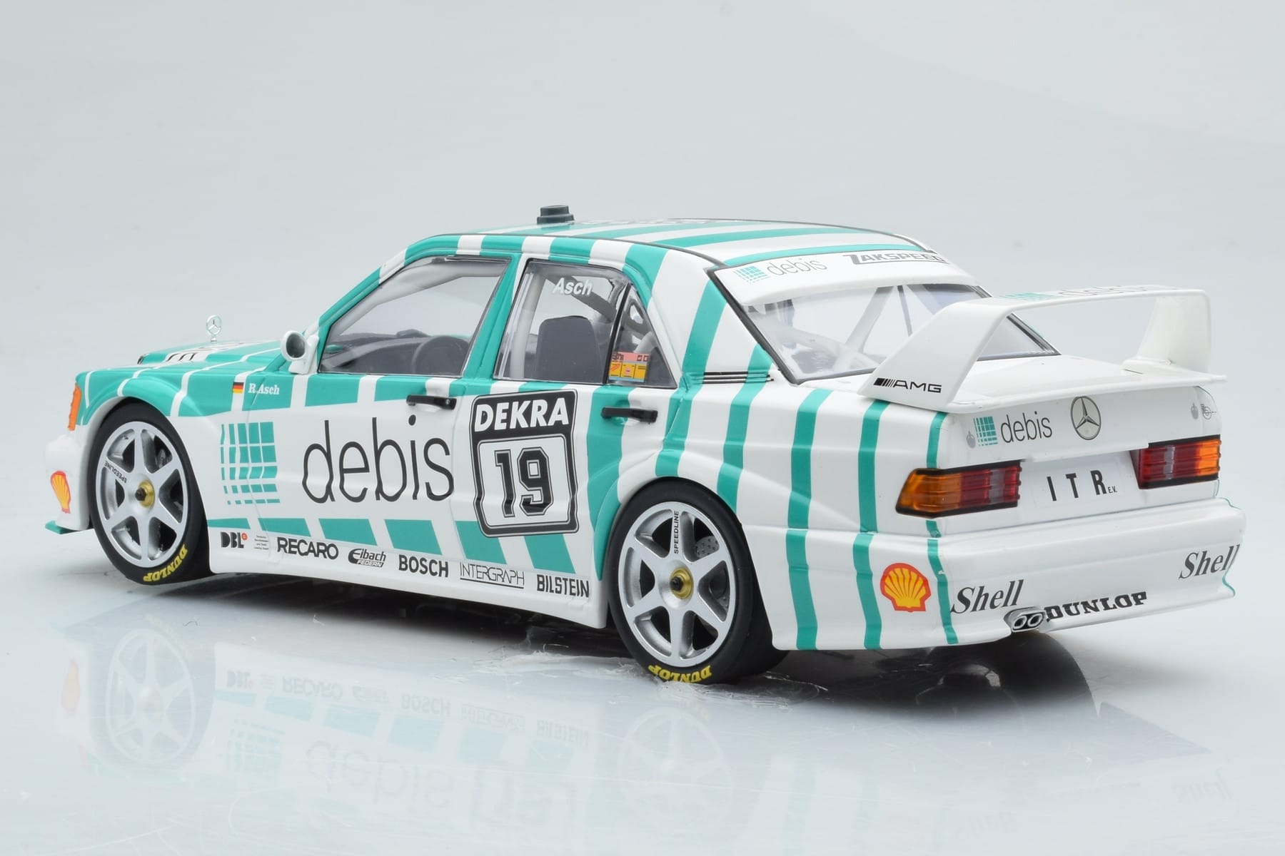 Mercedes 190E 2.5-16 W201 EVO 2 Debis #19 R. Asch Team Zackspeed DTM 1991 Minichamps 1:18 155913619 Métal Moulé — image 5 sur 6