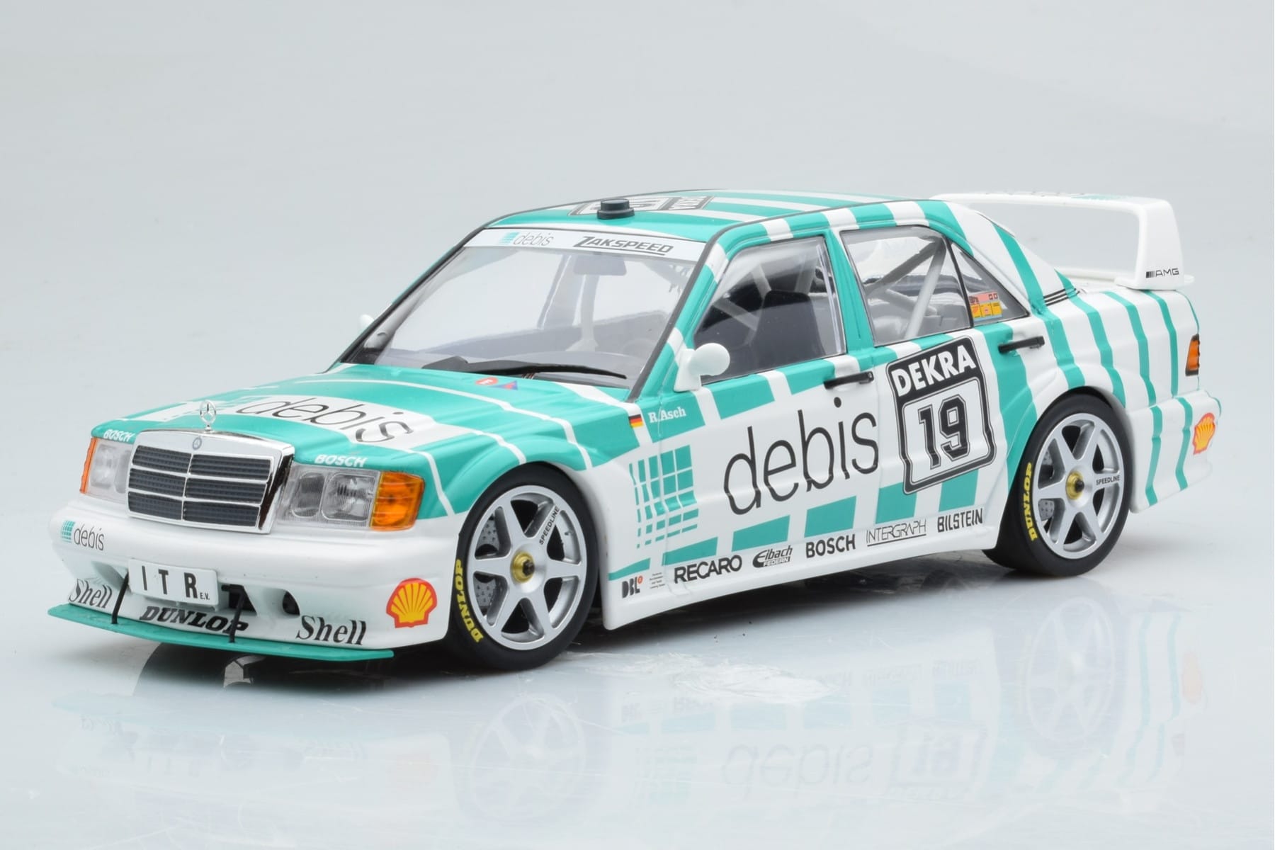Mercedes 190E 2.5-16 W201 EVO 2 Debis #19 R. Asch Team Zackspeed DTM 1991 Minichamps 1:18 155913619 Métal Moulé