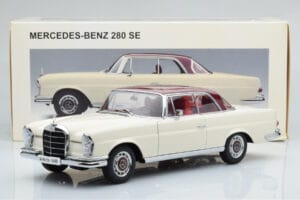 Mercedes 280 SE W108 Blanc AUTOart 1:18 76287 Métal Moulé — image 8 sur 8