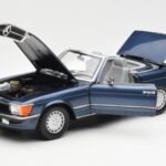 Mercedes 300 SL R107 Bleu Nautique Norev 1:18 183466 - image 2 of 8