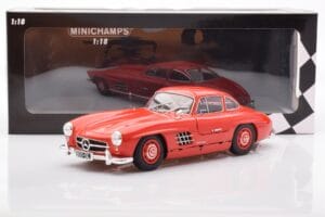 Mercedes 300 SL W198 Gullwing Rouge Minichamps 1:18 110037211 Métal Moulé — image 8 sur 8