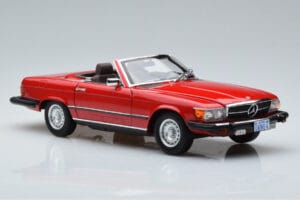 Mercedes 450 SL R107 Version US Rouge Norev 1:18 183729 Métal Moulé — image 6 sur 8