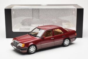 Mercedes 500E W124 Rouge Metallic Édition Concessionnaire Norev 1:18 B66040699 Métal Moulé — image 8 sur 8