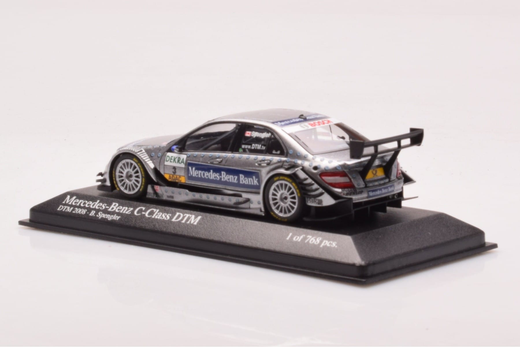 Mercedes C-Class W204 DTM Team AMG Mercedes #3 B. Spengler DTM 2008 Minichamps 1:43 400083803 Métal Moulé — image 3 sur 4