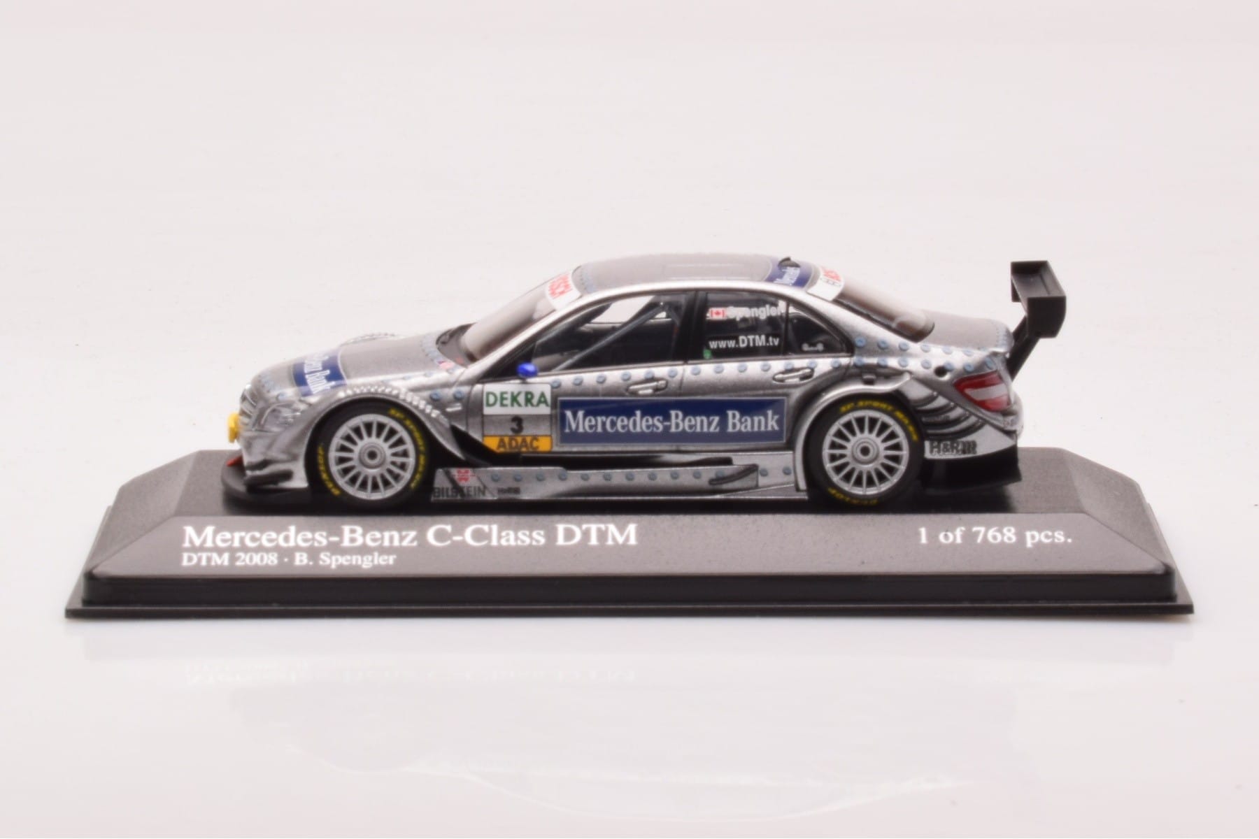 Mercedes C-Class W204 DTM Team AMG Mercedes #3 B. Spengler DTM 2008 Minichamps 1:43 400083803 Métal Moulé