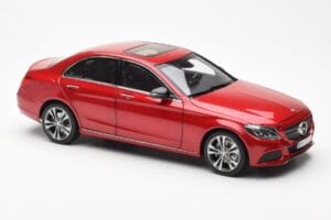 Mercedes C-Class W205 Rouge Métallique Asia Exclusive Norev 1:18 183835 Métal Moulé — image 6 sur 8