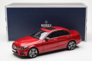 Mercedes C-Class W205 Rouge Métallique Asia Exclusive Norev 1:18 183835 Métal Moulé — image 8 sur 8