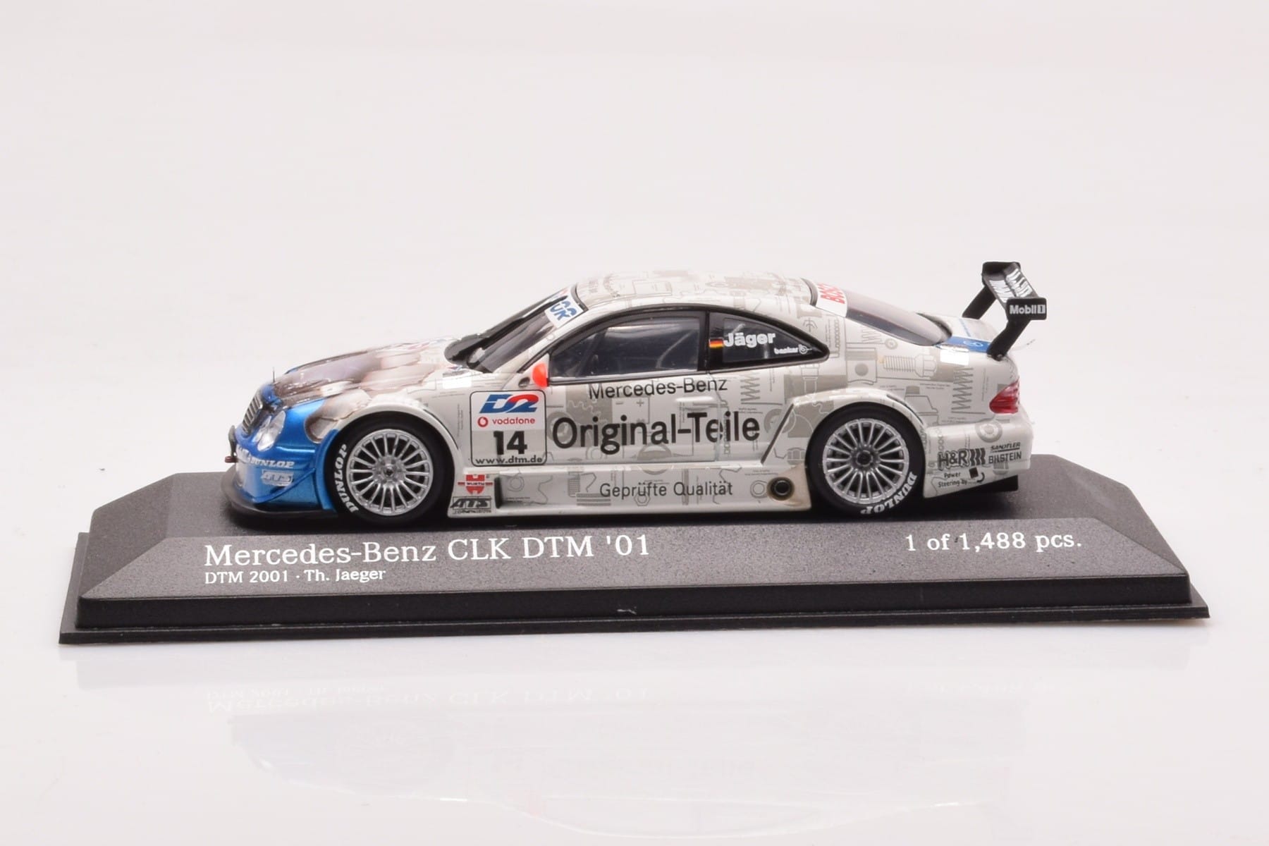 Mercedes CLK DTM Team Persson #14 Jaeger DTM 2001 Minichamps 1:43 400013714 Métal Moulé