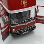 Mercedes O317 Porsche Transporter Rouge CMR 1:18 - image 6 of 12