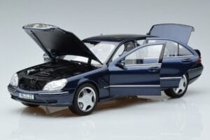Mercedes S55 AMG W220 Bleu Norev 1:18 183817 Métal Moulé — image 2 sur 7