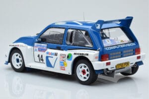 MG Metro 6R4 #14 D. Llewellin / P. Short RAC Rally 1986 IXO 1:18 18RMC068C Métal Moulé — image 5 sur 6