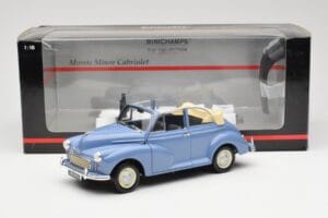 Morris Minor Cabriolet Bleu Minichamps 1:18 150137030 Métal Moulé — image 8 sur 8