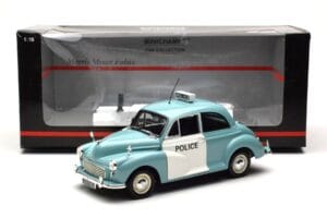 Morris Minor Police Bleu & Blanc Minichamps 1:18 150137090 Métal Moulé — image 8 sur 8