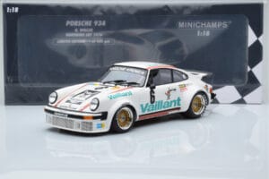 Porsche 911 934 Vaillant #6 B. Wollek Norisring EGT 1976 Minichamps 1:18 155766496 Métal Moulé — image 6 sur 6