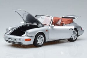 Porsche 911 964 Carrera 2 Cabriolet Argent Norev 1:18 187330 Métal Moulé — image 2 sur 7