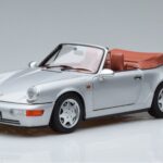 Porsche 911 964 Carrera 2 Cabriolet Argent Norev 1:18 187330 Métal Moulé