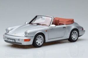 Porsche 911 964 Carrera 2 Cabriolet Argent Norev 1:18 187330 Métal Moulé